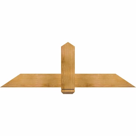 Ekena Millwork Eugene Rough Sawn Timber Gable Bracket, Western Red Cedar, 60"W x 20"H x 2"D x 6"F, 8/12 Pitch GBW060X20X0206EUG00RWR